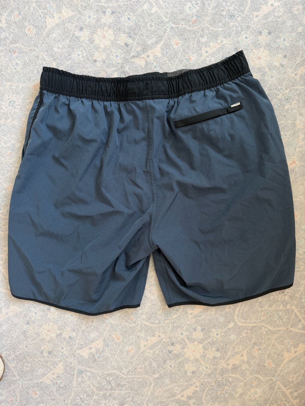 Vuori Slate Blue Athletic Shorts with Black Waistband - Picture 2 of 2